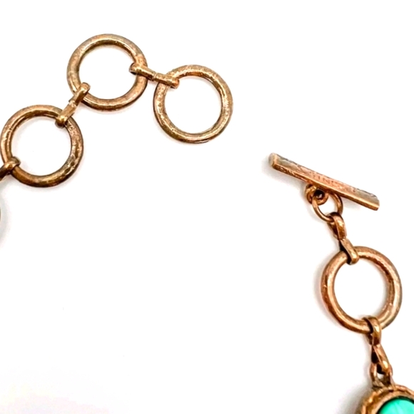 AMRITA SINGH Faux Green Turquoise Copper Chain Link Necklace - Picture 5 of 7